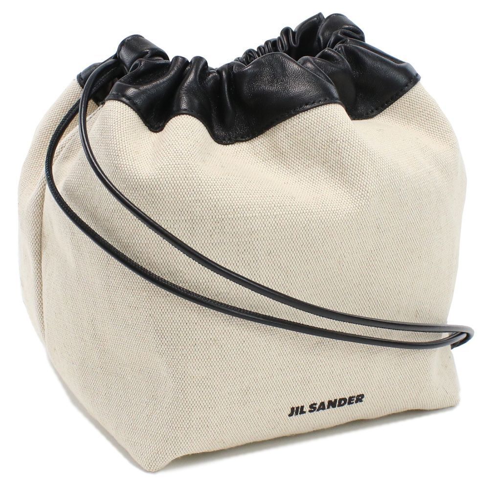 Jil Sander Shoulder Bag Cotton Linen White